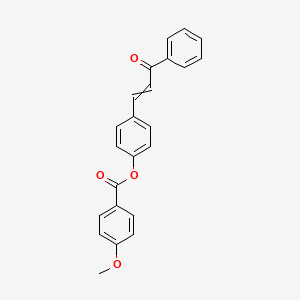 molecular formula C23H18O4 B1302514 4-(3-Oxo-3-phenyl-1-propenyl)phenyl 4-methoxybenzenecarboxylate 