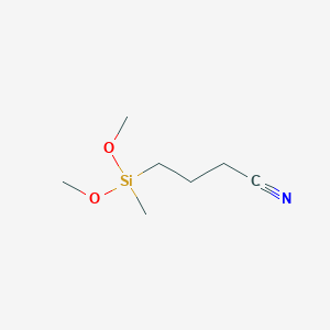 molecular formula C7H15NO2Si B130255 4-[二甲氧基(甲基)甲硅烷基]丁腈 CAS No. 153723-40-1