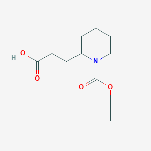 3-(1-(Tert-butoxycarbonyl)piperidin-2-yl)propanoic acid