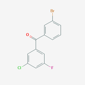 molecular formula C13H7BrClFO B1302581 3-Bromo-3'-chloro-5'-fluorobenzophenone CAS No. 844879-45-4