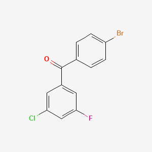 molecular formula C13H7BrClFO B1302582 4-Bromo-3'-chloro-5'-fluorobenzophenone CAS No. 844879-12-5