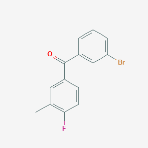 molecular formula C14H10BrFO B1302596 3-Bromo-4'-fluoro-3'-methylbenzophenone CAS No. 844884-90-8