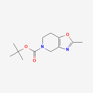 molecular formula C12H18N2O3 B13026057 tert-Butyl2-methyl-6,7-dihydrooxazolo[4,5-c]pyridine-5(4H)-carboxylate 