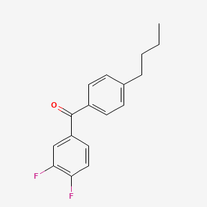 molecular formula C17H16F2O B1302613 4-n-Butyl-3',4'-difluorobenzophenone CAS No. 845781-04-6
