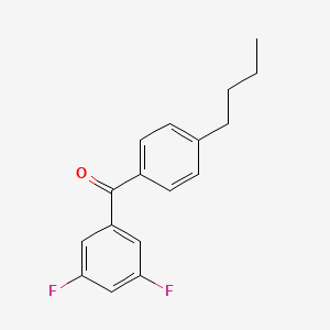 molecular formula C17H16F2O B1302614 4-n-Butyl-3',5'-difluorobenzophenone CAS No. 844885-13-8