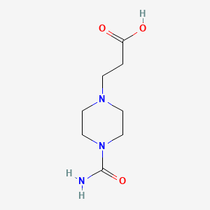 3-(4-Carbamoylpiperazin-1-yl)propanoic acid