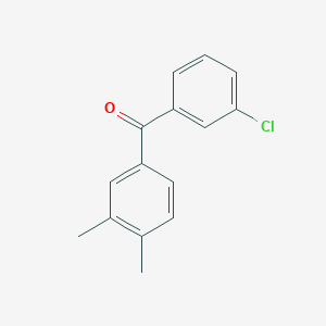 molecular formula C15H13ClO B1302636 3-Chloro-3',4'-dimethylbenzophenone CAS No. 844884-97-5