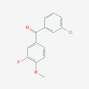 molecular formula C14H10ClFO2 B1302644 3-Chloro-3'-fluoro-4'-methoxybenzophenone CAS No. 844885-00-3