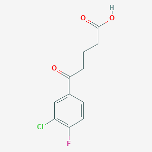 molecular formula C11H10ClFO3 B1302649 5-(3-Chloro-4-fluorophenyl)-5-oxovaleric acid CAS No. 845790-41-2