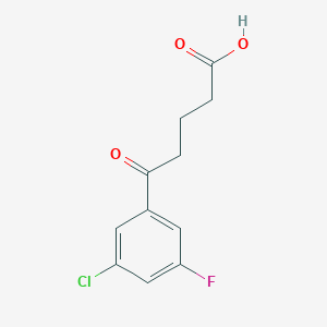 molecular formula C11H10ClFO3 B1302650 5-(3-Chloro-5-fluorophenyl)-5-oxovaleric acid CAS No. 845790-48-9