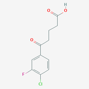 molecular formula C11H10ClFO3 B1302651 5-(4-Chloro-3-fluorophenyl)-5-oxovaleric acid CAS No. 845790-44-5