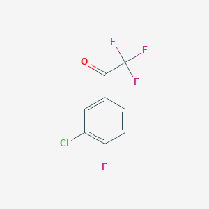 molecular formula C8H3ClF4O B1302665 3'-Chloro-2,2,2,4'-tetrafluoroacetophenone CAS No. 845823-05-4