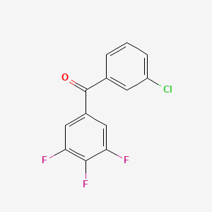 molecular formula C13H6ClF3O B1302667 3-Chloro-3',4',5'-trifluorobenzophenone CAS No. 746651-95-6