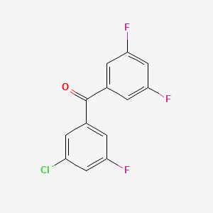 molecular formula C13H6ClF3O B1302668 3-Chloro-3',5,5'-trifluorobenzophenone CAS No. 844885-18-3