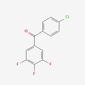 molecular formula C13H6ClF3O B1302669 4-Chloro-3',4',5'-trifluorobenzophenone CAS No. 746651-96-7