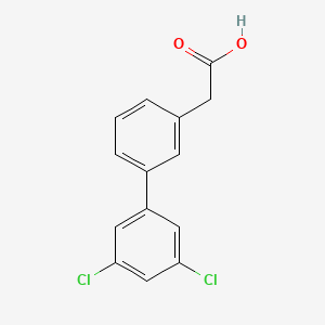 molecular formula C14H10Cl2O2 B1302683 2-(3',5'-Dichloro-[1,1'-biphenyl]-3-yl)acetic acid CAS No. 669713-80-8