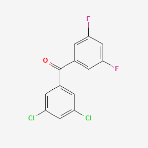 molecular formula C13H6Cl2F2O B1302687 3,5-Dichloro-3',5'-difluorobenzophenone CAS No. 844885-17-2
