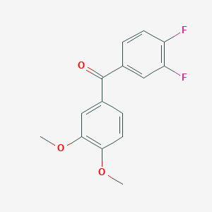 molecular formula C15H12F2O3 B1302713 3,4-Difluoro-3',4'-dimethoxybenzophenone CAS No. 845781-07-9