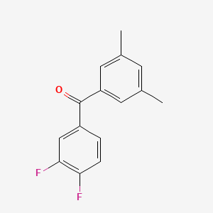 molecular formula C15H12F2O B1302715 3,4-Difluoro-3',5'-dimethylbenzophenone CAS No. 845781-09-1