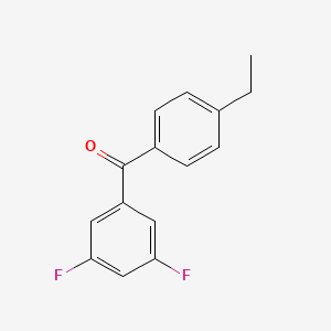 molecular formula C15H12F2O B1302722 3,5-Difluoro-4'-ethylbenzophenone CAS No. 844885-11-6