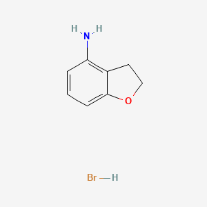 molecular formula C8H10BrNO B13027254 2,3-Dihydrobenzofuran-4-amine hydrobromide CAS No. 76093-74-8