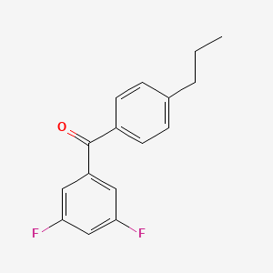 molecular formula C16H14F2O B1302739 3,5-Difluoro-4'-n-propylbenzophenone CAS No. 844885-12-7