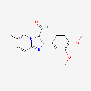 2-(3,4-Dimethoxyphenyl)-6-methylimidazo[1,2-a]pyridine-3-carbaldehyde