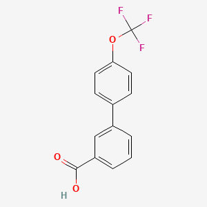 molecular formula C14H9F3O3 B1302769 4'-Trifluoromethoxy-biphenyl-3-carboxylic acid CAS No. 728919-12-8