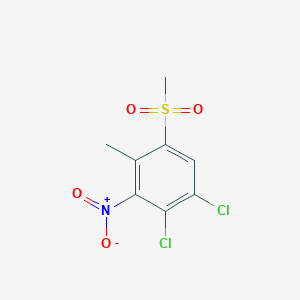 molecular formula C8H7Cl2NO4S B1302813 1,2-Dichloro-4-methyl-5-(methylsulfonyl)-3-nitrobenzene CAS No. 849035-79-6