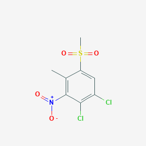 1,2-Dichloro-4-methyl-5-(methylsulfonyl)-3-nitrobenzene