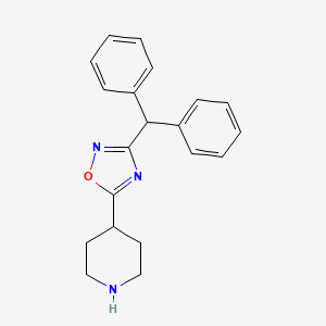 molecular formula C20H21N3O B1302840 4-[3-(Diphenylmethyl)-1,2,4-oxadiazol-5-yl]-piperidine CAS No. 849925-02-6