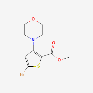 molecular formula C10H12BrNO3S B13028406 Methyl 5-bromo-3-morpholinothiophene-2-carboxylate 