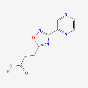3-(3-Pyrazin-2-yl-1,2,4-oxadiazol-5-yl)propanoic acid