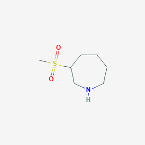 molecular formula C7H15NO2S B13028480 3-Methanesulfonylazepane 