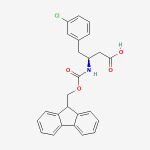 (S)-3-((((9H-Fluoren-9-yl)methoxy)carbonyl)amino)-4-(3-chlorophenyl)butanoic acid