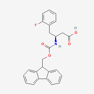 B1302867 (S)-3-((((9H-Fluoren-9-yl)methoxy)carbonyl)amino)-4-(2-fluorophenyl)butanoic acid CAS No. 270596-49-1