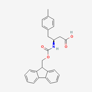 molecular formula C26H25NO4 B1302875 (S)-3-((((9H-fluoren-9-yl)methoxy)carbonyl)amino)-4-(p-tolyl)butanoic acid CAS No. 270062-97-0