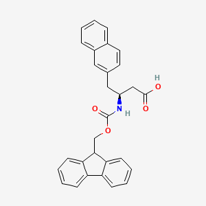 (S)-3-((((9H-Fluoren-9-yl)methoxy)carbonyl)amino)-4-(naphthalen-2-yl)butanoic acid