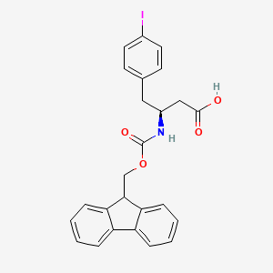 (S)-3-((((9H-Fluoren-9-yl)methoxy)carbonyl)amino)-4-(4-iodophenyl)butanoic acid