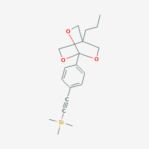 molecular formula C19H26O3Si B013029 Silane, ((4-(4-propyl-2,6,7-trioxabicyclo(2.2.2)oct-1-yl)phenyl)ethynyl)trimethyl- CAS No. 108613-97-4