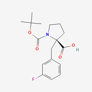 (R)-1-(tert-Butoxycarbonyl)-2-(3-fluorobenzyl)pyrrolidine-2-carboxylic acid
