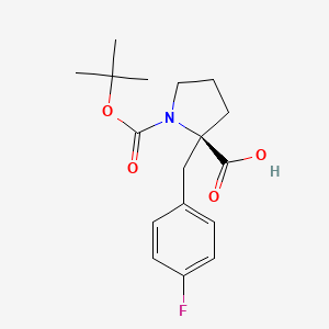 (R)-1-(tert-Butoxycarbonyl)-2-(4-fluorobenzyl)pyrrolidine-2-carboxylic acid