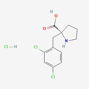 (R)-2-(2,4-Dichlorobenzyl)pyrrolidine-2-carboxylic acid hydrochloride