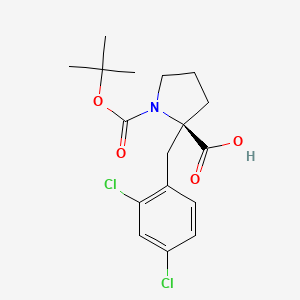 (R)-1-(tert-Butoxycarbonyl)-2-(2,4-dichlorobenzyl)pyrrolidine-2-carboxylic acid