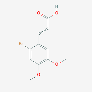 molecular formula C11H11BrO4 B130292 2-溴-4,5-二甲氧基肉桂酸 CAS No. 151539-52-5