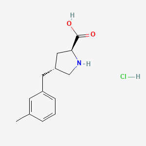 molecular formula C13H18ClNO2 B1302932 (2S,4R)-4-(3-Methylbenzyl)pyrrolidine-2-carboxylic acid hydrochloride CAS No. 1049734-52-2