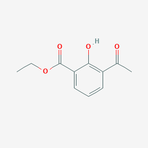molecular formula C11H12O4 B13029320 Ethyl 3-acetyl-2-hydroxybenzoate 