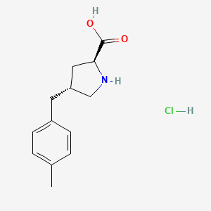 molecular formula C13H18ClNO2 B1302933 (2S,4R)-4-(4-Methylbenzyl)pyrrolidine-2-carboxylic acid hydrochloride CAS No. 1049734-62-4