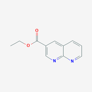 molecular formula C11H10N2O2 B13029482 Ethyl 1,8-naphthyridine-3-carboxylate 