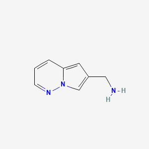 molecular formula C8H9N3 B13029539 Pyrrolo[1,2-b]pyridazin-6-ylmethanamine 